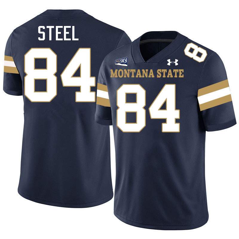 #84 Dane Steel Montana State Bobcats Jerseys Football Uniforms Stitched-Navy